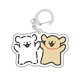 thumbnail image 1 of 2023 nuevo llavero de perro blanco pequeño de dibujos animados lindo acrílico maltés perro niña bolsa colgante paisaje decoración llavero regalos de joyería, 1 of 4