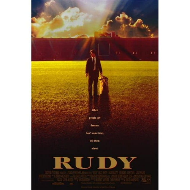 Pop Culture Graphics MOVGF8157 Rudy Movie Poster Print, 27 x 40