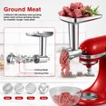 thumbnail image 3 of AMZCHEF Metal Grinder Attachment for KitchenAid Stand Mixers with Burger Press Plate & Sausage Stuffer Pack, 3 of 10