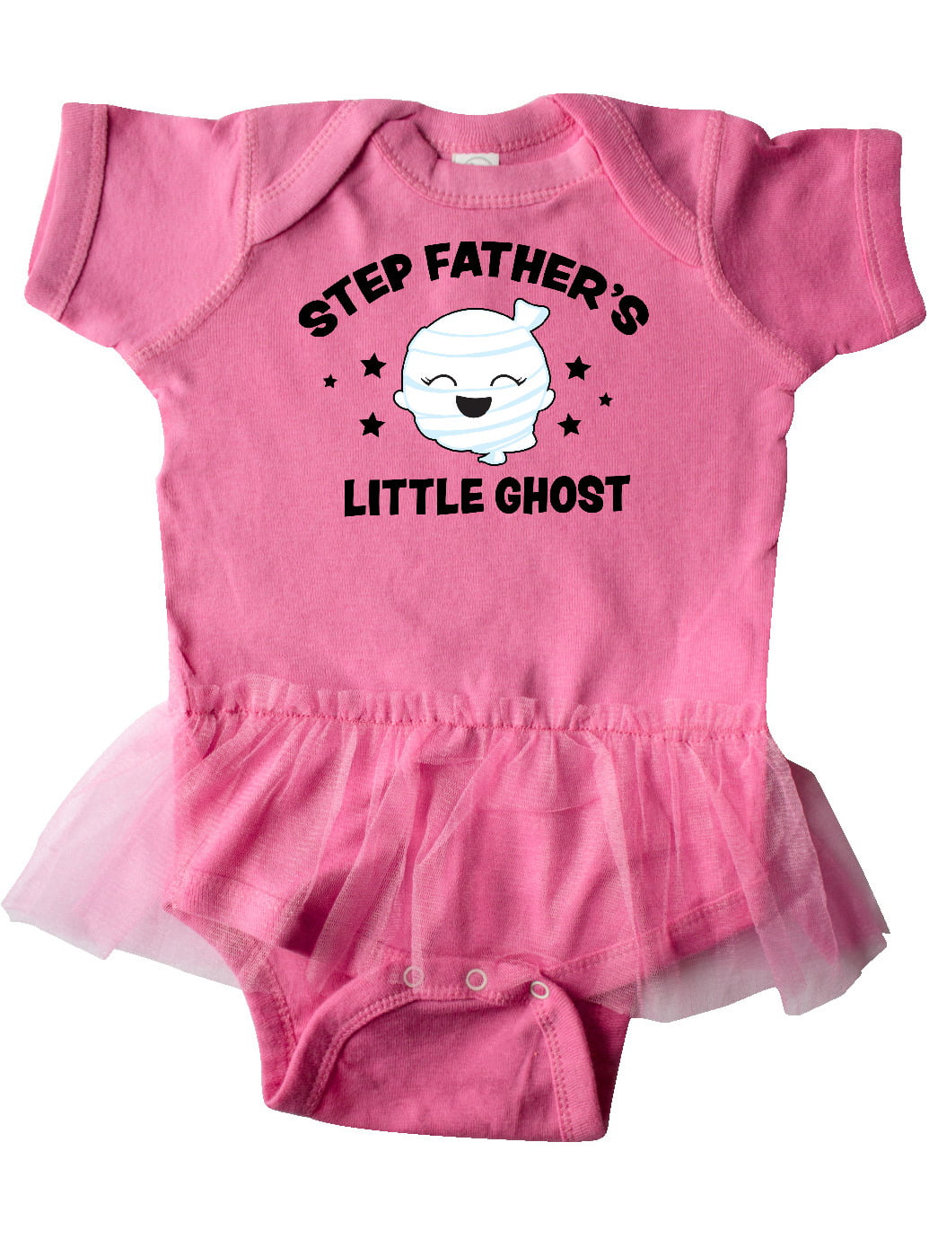 inktastic Cute Step Fathers Little Ghost with Stars Infant Tutu Bodysuit