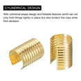thumbnail image 4 of 120Pcak Leather Rope Clips, 12x16mm Foldable Cylindrical Cord End Crimp for Lanyard Light Golden, 4 of 6
