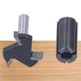thumbnail image 1 of Router Bit Tool, T Slot Grooving Routers Bits 1/4in Round Shank 1in Cutting Diameter  For Shaping, 1 of 8