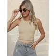 thumbnail image 3 of Ribbed Tank Tops for Women, Slim Knit Basic Summer Tops for Women Going Out Tops, 3 of 5