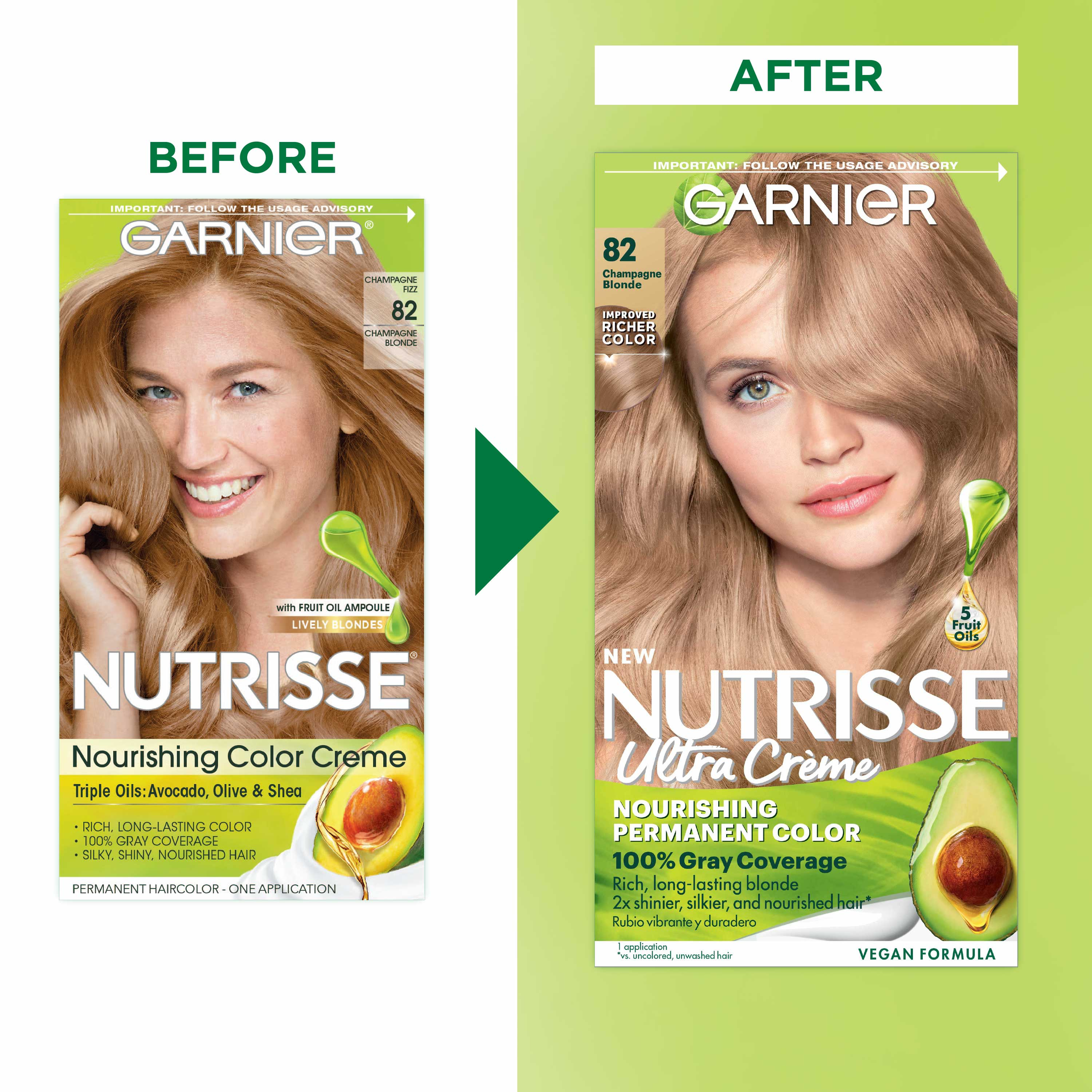 Garnier Nutrisse Nourishing Hair Color Creme, 082 Champagne Blonde - image 3 of 10