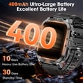 thumbnail image 2 of Smartwatch for Men with Fitness Tracker, 2.01-inch Answer/Make Calls/100+ Sport Modes, IP68 Waterproof, men's Military Smartwatch compatible with Android IPhone Devices (Black), 2 of 8