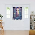 thumbnail image 5 of 3d Cartoon Style Owl Door Curtain 25x40in Privacy Mesh with UV Protection Tie Back Rod Pockets, 5 of 10