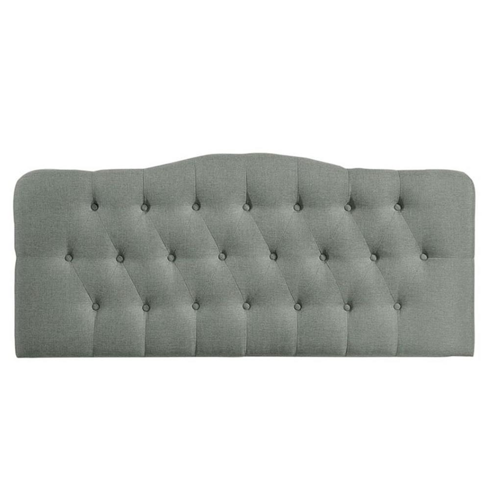 Queen Tufted Panel Headboard in Gray