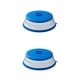 thumbnail image 4 of Injueey 1Pcs Collapsible Microwave Plate Cover Foldable Cover Microwave Vegetables Splatter Vent Oven with Plate Covers Guard Azul 2Conjunto, 4 of 6