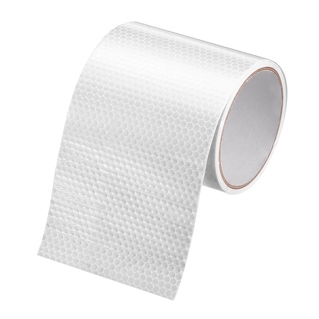 Cinta Reflectante Uxcell Etiqueta de Advertencia Cinta Adhesiva 4 Pulgadas x 10 Pies Cinta de Marcado Impermeable Blanca