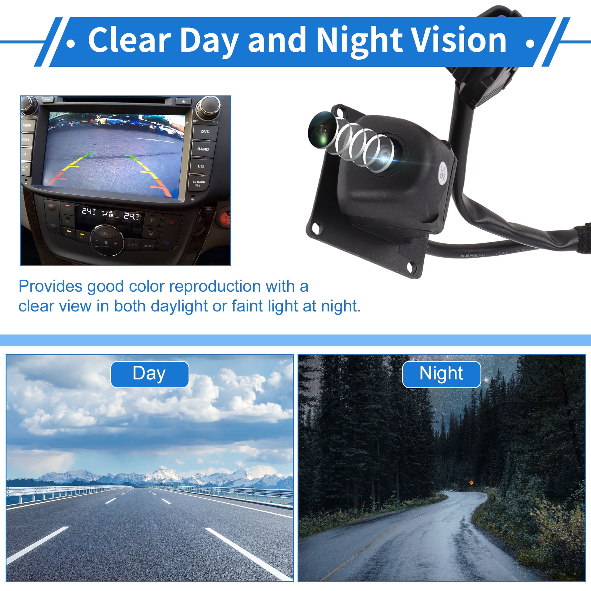 Unique Bargains Rear View Camera for Genesis Sedan 2015 2016 Park Assist