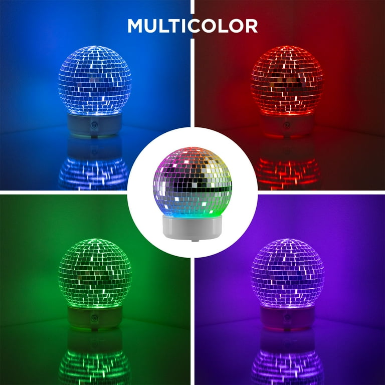 Merkury Innovations Rotating LED Disco Ball Light 5in Multicolor - Main Image