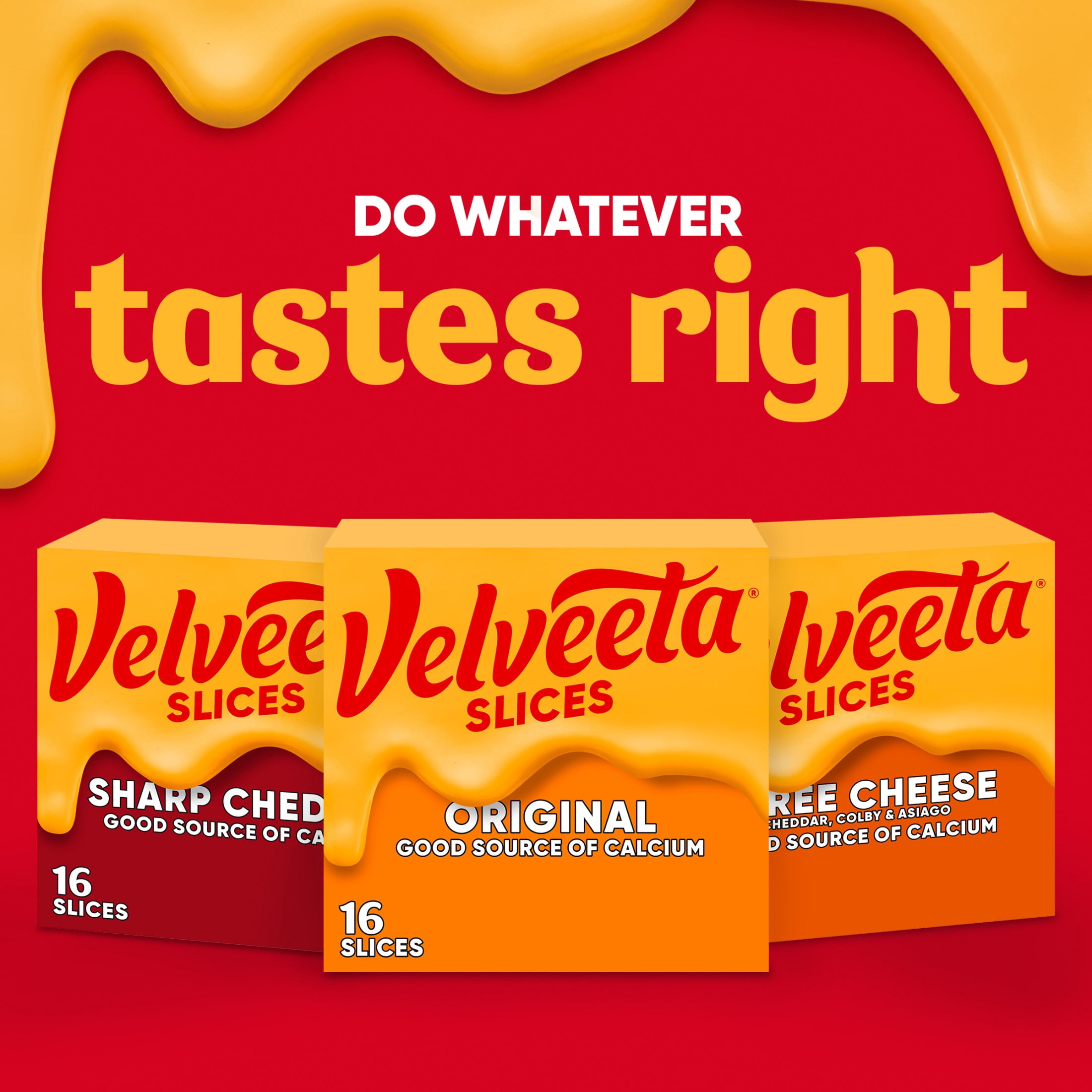 Velveeta Slices Original Cheese, 16 ct Pack