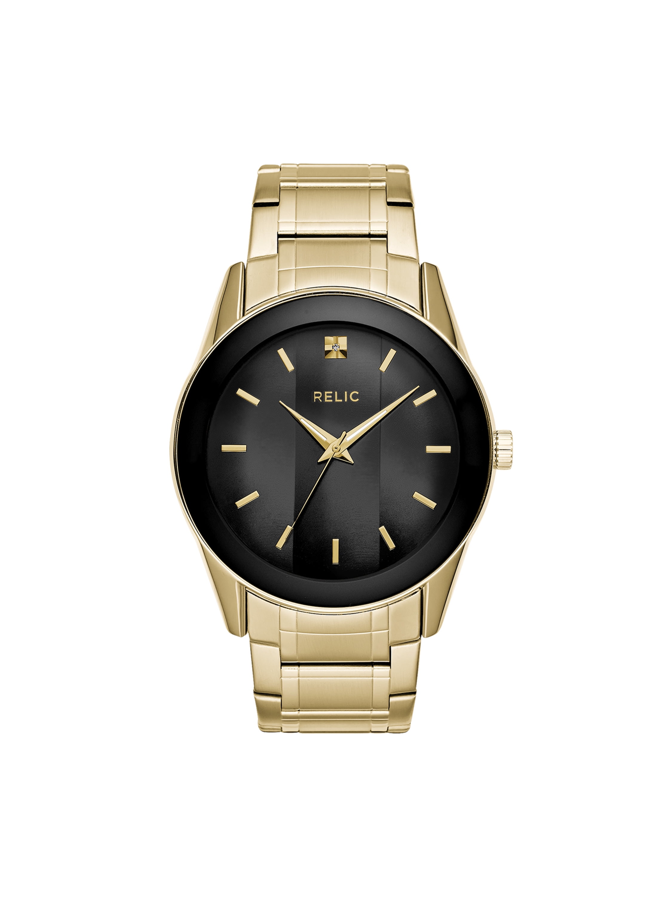 Relic by Fossil Men's Rylan Gold Stainless Steel Diamond Accent Watch -  