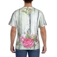 thumbnail image 2 of Rocae Vintage Wood with Floral for Men's Moisture-Wicking Crew Tee - T-Shirt for Sports, Outdoor Activities, and Casual Wear, 2 of 9