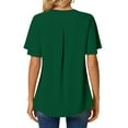 thumbnail image 5 of Fantaslook Womens Tops Dressy Blouses V Neck Short Sleeve Tunic Tops Casual Work Shirts, 5 of 8