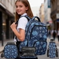 thumbnail image 2 of Yspwyqan Tribal Turtle Kids Backpack Set for Boys Girls, 4 Piece with Lunch Box Water Bottle Bag 17 Inch Lightweight Multi-Pocket School Backpack Fits 15.6 Laptop for Elementary, 2 of 7