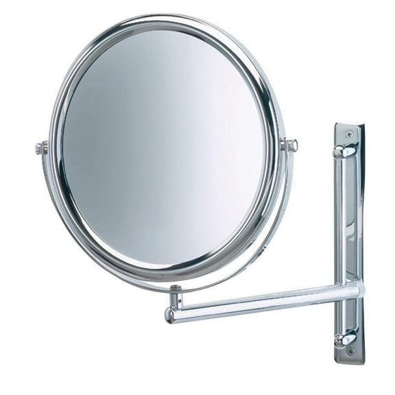 Jerdon 9 Inch Diameter Two-Sided Wall-Mounted Makeup Mirror 3X-1X Magnification, Chrome Finish - Model JP3030CF