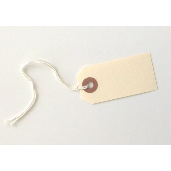 MACO Manila Strung Shipping Tags, 1, 2-3/4" x 1-3/8", w Reinforced Eyelet - Pack of 250