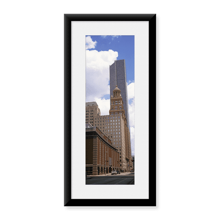 Framed Art Print, Skyscrapers in a city by Panoramic Images, 25-7/8" x 9-7/8"