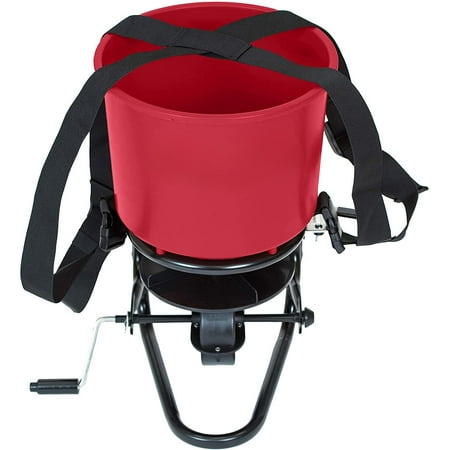 

3100 40 LB (18 KG) Professional Chest Mount Hand Crank Broadcast Spreader Including Even Spread Technology Comfortable & Adjustable Harness Strap and Rain Cover