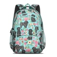 thumbnail image 2 of Bichon Dog Blue Florals Backpack for School,Cute School Bag,Schoolbag with Adjustable Shoulder Straps & Padded Back,16.9 Inch, 2 of 5