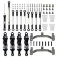 thumbnail image 1 of Steering Pull Rod Mount Seat Set Compatible With Mn D90 Mn-90 Mn99s 1/12 -black, 1 of 5