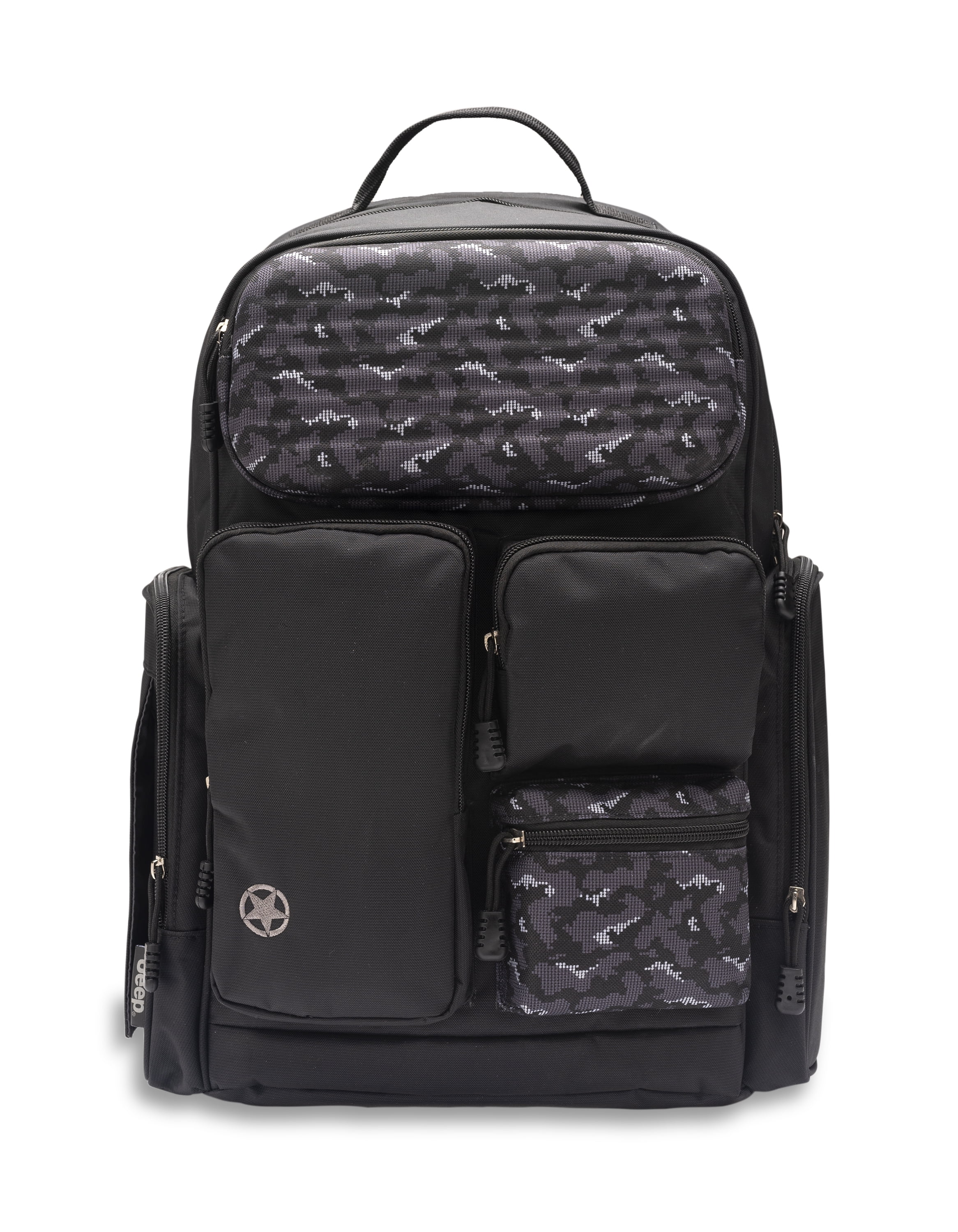 Jeep Adventurers Diaper Backpack Black & Grey Camo