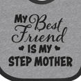thumbnail image 4 of Inktastic My Best Friend is My Step Mother with Hearts Boys or Girls Baby Bib, 4 of 4