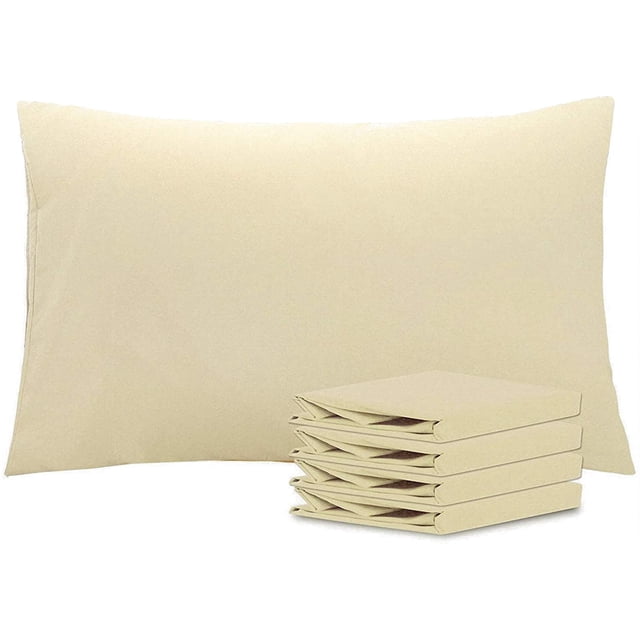 NTBAY Juego de 4 fundas de almohada Queen 100% microfibra cepillada de 1800 hilos, súper suaves y acogedoras, resistentes a las arrugas, la decoloración y las manchas con cierre de sobre, fundas de al