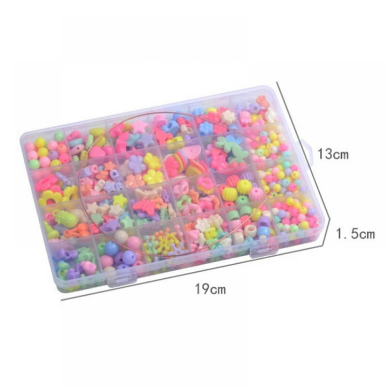 24 Grid Acrylic Beads for Bracelets Jewelry Making Aesthetic for