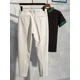 thumbnail image 2 of 9 pantalones de traje para hombre recortados, pantalones blancos para hombre, ropa de estilo coreano de lujo de alta calidad con drapeado fluido, licra, verano 2024, baratos, 2 of 5