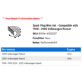 thumbnail image 2 of Spark Plug Wire Set - Compatible with 1998 - 2005 Volkswagen Passat 1999 2000 2001 2002 2003 2004, 2 of 2