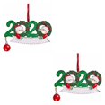 thumbnail image 4 of Naiovety Adorno navideño familia escribible árbol de Navidad estatuilla colgante decoración del hogar regalo 1# 2Conjunto, 4 of 6