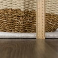 thumbnail image 4 of Hauteloom Monaco Collection Living Room, Bedroom Oriental Area Rug - Traditional Look Carpet - Vintage Distressed - Light Gray, Cream, Beige - 5'3" x 7'3", 4 of 17