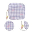 thumbnail image 4 of Unique Bargains 1 Pc Bow Knot Makeup Bag for Business Travel Purple Cotton, 4 of 5