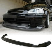 Ikon Motorsports Compatible with 96-98 Honda Civic EK First Molding JDM Flugel Front Bumper Lip PU Polyurethane