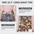 thumbnail image 6 of Pioneer Flower Floral Print Pattern Apron for Women and Men, Cotton Linen Waterproof with Pockets, Adjustable, 33x27 Inch for Kitchen, Gardening, BBQ, Salon, 6 of 6