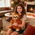 thumbnail image 7 of Student Plush Toys Sloth Stuffed Animal 8 Inch Soft Plush Stuffed Animals Student Stuffed Animal Calming Toys for Student Animal Toys Kids Plush Toys Pillows Tan One Pack, 7 of 7