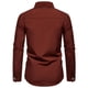 thumbnail image 4 of Blusa y camisa de manga larga con cuello vuelto para hombre, informal, con botones y retazos, de poliéster., 4 of 4