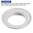 thumbnail image 4 of Uxcell E14 Light Socket Rings Lamp Shade Holder Adapter Ring White 8 Pack, 4 of 5