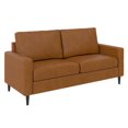 thumbnail image 1 of Queer Eye Wainwright Modern Sofa, Camel Faux Leather, 1 of 9