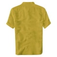 thumbnail image 4 of LIUJUNSHOP Men's Gradient Dyed Breathable Shirt Cool Hanging Thin Summer Blouse Comfortable Casual Wear Yellow XL, 4 of 4