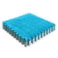 thumbnail image 1 of Ohmyroo 12x12 Inch Interlocking Suede Foam Tiles 4-Piece Set Cushioned Puzzle Mat Suited to Home, 1 of 2
