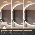 thumbnail image 4 of 36Inch Led Bathroom Mirror Frameless Bathroom Mirror with Lights Dimmable Anti Fog Backlit Mirror Smart Lighted Bathroom Mirrors Wall Mounted Touch Button,Tempered Glass, 4 of 8