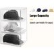thumbnail image 3 of Caja organizadora de sombreros, apilable, transparente, para gorras de béisbol con puerta magnética, para guardar gorras, almacenamiento transparente para sombreros con puerta magnética, 3 of 4