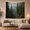 Mountain Woods, variant on Forest Dominant Elements with Tall Evergreen Trees Needle, Mystical Fantasy for Space Lovers, Galaxy Room Decor, Housewarming Gift, Tapestry Wall Hanging for Bedroom and Dorm