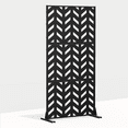 thumbnail image 2 of MAYEERTY 72"x35"x16" Outdoor Privacy Screen with Stand Metal Balcony Decorative Screen,Black, 2 of 10