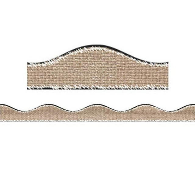 Ashley Productions ASH11408BN Magnetic Scribble Burlap Border - Pack of 6
