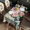 thumbnail image 3 of Pioneer Flower Floral Print Pattern Rectangle Tablecloth 60"x120",Waterproof Polyester Rectangle Table Cloth, Wipeable Spillproof Polyester Tablecloth for Dining, Camping, Indoor and Outdoor, 3 of 6