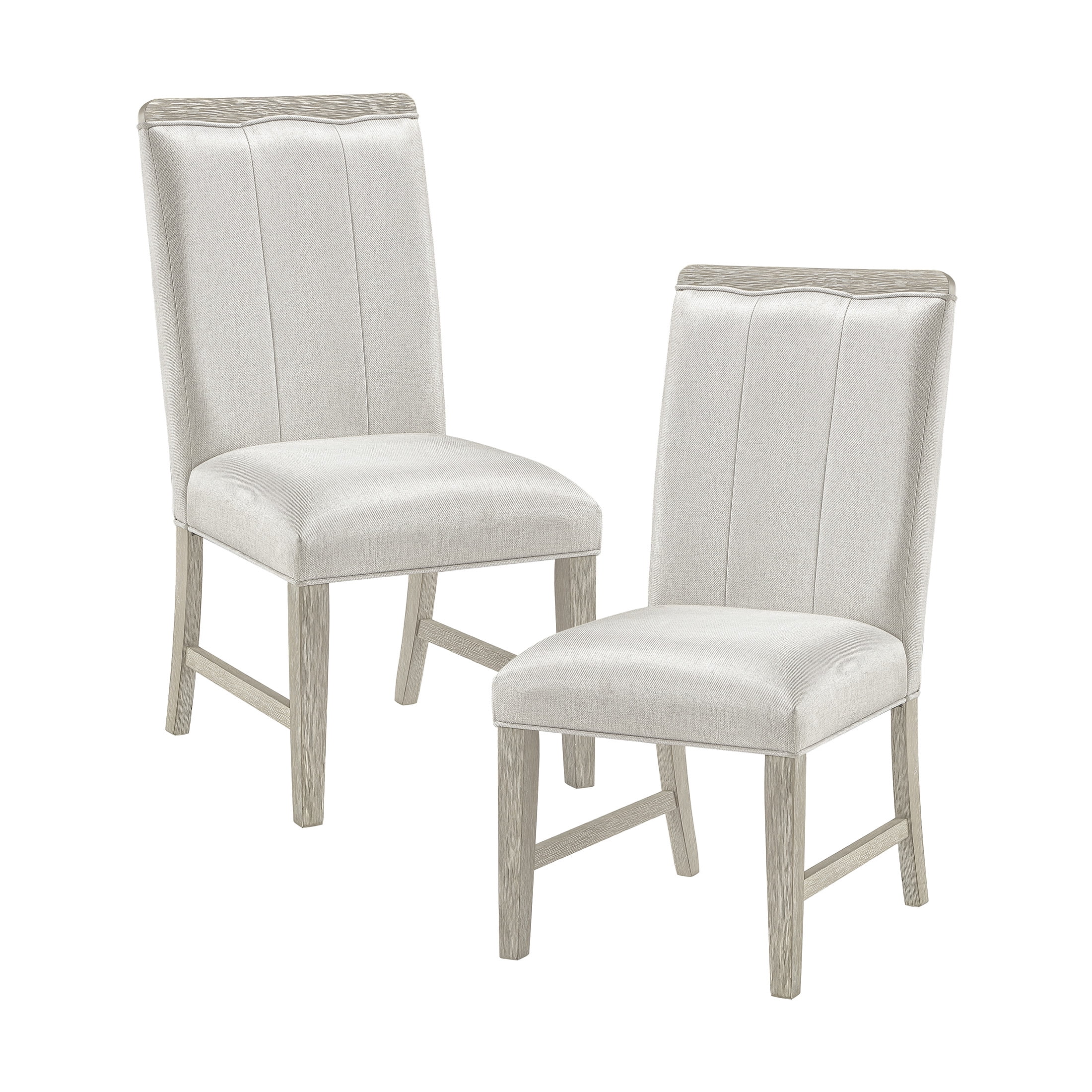 OakvillePark Vellum Modern Textured Fabric Dining Chairs, Beige (Set of 2)